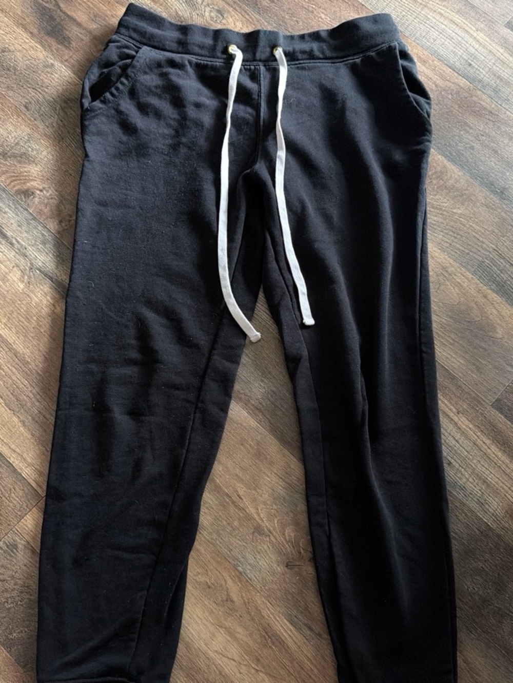 Old Navy Black Jogger Sweatpants with White Drawcord